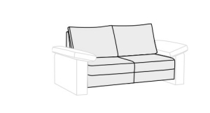 Flexa 2-Sitzer ohne Funktion Sensoformpolsterung