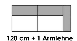 2-Sitzer medium Armlehne rechts - 2AR medium