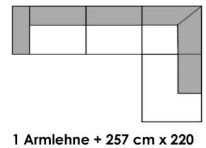 2,5-Sitzer Armlehne links Umbauecke rechts - 2,5AL-UBER