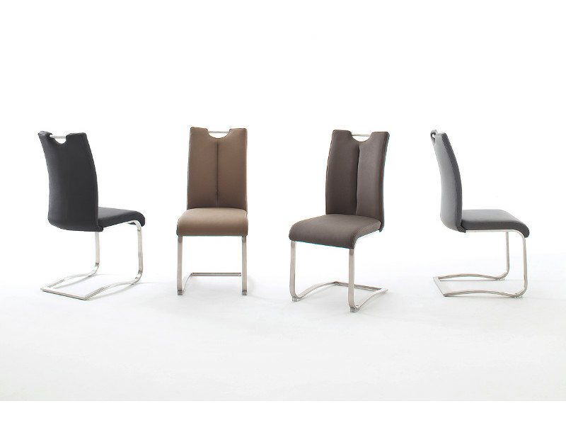 MCA Furniture Artos (2-er Set) Schwingstuhl, mit Griffloch, Bezug Echtleder