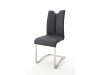 MCA Furniture Artos Schwingstuhl (2-er Set) - mit Griffloch - Bezug Echtleder schwarz - A2XL20_SX