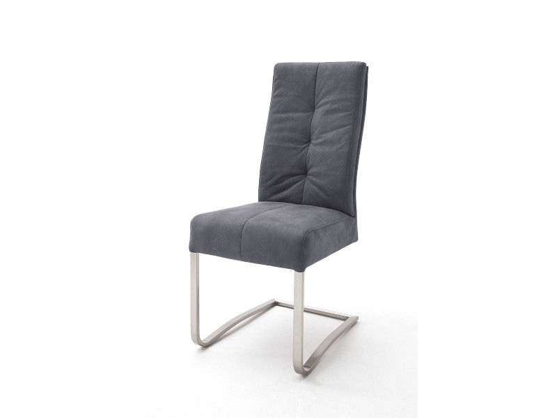 MCA Furniture Salva I Schwingstuhl mit Griff (2-er Set) - Bezug in grau SALE16_GX