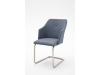 MCA Furniture Madita Stuhl (2-er Set) - Ausführung B mit dem Schwingergestell - Bezug graublau - MBSR19_GB
