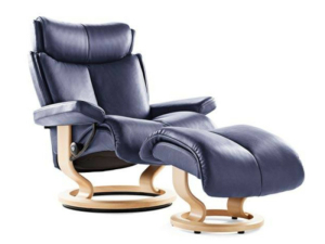 Stressless Sessel Magic mit Classic Untergestell - Größe M - mit Hocker - Bezug in Ledergruppe 2 - 1144015