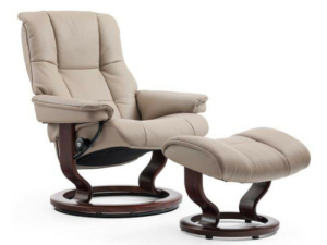 Stressless Sessel Mayfair mit Classic Untergestell - Größe S - mit Hocker - Bezug in Ledergruppe 2 - 1059015