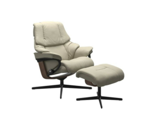 Stressless Sessel Reno mit Classic Untergestell - Größe S - mit Hocker - Bezug in Ledergruppe 1 - 1031015