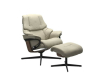 Stressless Sessel Reno mit Classic Untergestell - Größe M - mit Hocker - Bezug in Ledergruppe 1 - 1169015