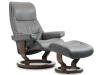 Stressless Sessel View mit Signature Untergestell - Größe M - mit Hocker - Bezug in Ledergruppe 2 - 1307315
