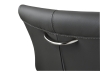 MWA aktuell Barhocker Como Gestell Edelstahl ST56, höhenverstellbar Sitzschale mit Griff Bezug Kunstleder Black ohne Armlehne ST56-BlackII+BR
