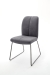 MCA Furniture Tessera Stuhl C (2-er Set) - Bezug in grau - Kufengestell Anthrazit lackiert - TESC13GX+TEGE74AN