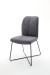 MCA Furniture Tessera Stuhl C (2-er Set) - Bezug in grau - X-Kufengestell Anthrazit lackiert - TESC13GX+TEGE64AN