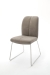 MCA Furniture Tessera Stuhl C (2-er Set) - Bezug in schlamm - Kufengestell Edelstahl gebürstet - TESC13SM+TEGE74EG