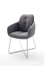 MCA Furniture Stuhl Tessera D (2-er Set) Bezug grau...