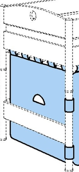 Paidi Zusatz-Vorhang Holiday für Spielbett Höhe 120 cm Dessin hellblau/weiß 158610010