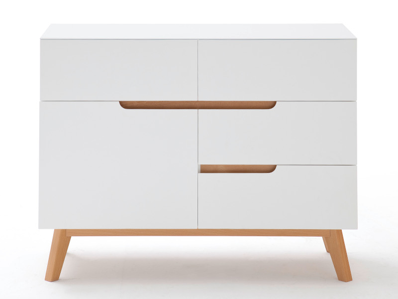 MCA Furniture Cervo Kommode T01 Absetzung Lack matt , weiß 241,00 in € Asteiche