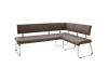 MCA Furniture Arco Eckbank - Bezug in Echtleder cappuccino - AREB20CX