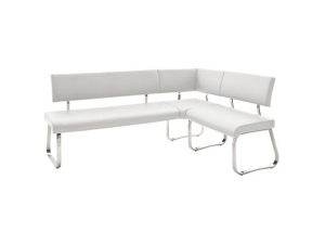 MCA Furniture Arco Eckbank - Bezug in Echtleder schwarz - AREB20SX