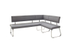 MCA Furniture Arco Eckbank - Bezug in Lederoptik cappuccino - AREB10CX