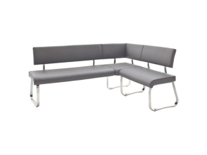 MCA Furniture Arco Eckbank - Bezug in Lederoptik grau - AREB10GX