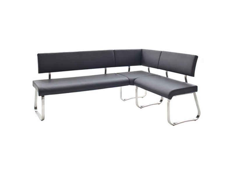 MCA Furniture Arco Eckbank - Bezug in Lederoptik schwarz - AREB10SX