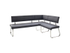 MCA Furniture Arco Eckbank - Bezug in Lederoptik schwarz - AREB10SX