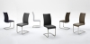 MCA Furniture Arco Schwingstuhl 2 (2-er Set) - Bezug in Echtleder schwarz - ARCO2ELS