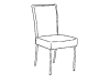 Musterring Stuhlwerk Vierfußstuhl S 1021 Beine rund Bezug in Stoffgruppe A S1021R