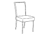Musterring Stuhlwerk Vierfußstuhl S 1021 Beine quadratisch Bezug in Ledergruppe 1 S1021F