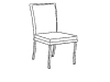 Musterring Stuhlwerk Vierfußstuhl S 1022 Beine quadratisch Bezug in Ledergruppe 2 S1022F