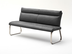 MCA Furniture Rabea Bank - Maße in 160 cm - Bezug in grau - RBLE16_GX