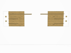 Hartmann Caya Wandpaneel mit Rückwand aus Holz und der Applikation aus Mattglas, 3 Regalböden Mattglas links in anthrazit mit Beleuchtung - 5181A+9812+9824