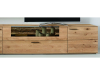 Hartmann Runa Lowboard - Glasauschnitt links - mit Füßen aus Metall anthrazit - 3211+1045