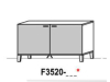 Schröder Kitzalm Living - Sideboard F3520 - Akzent Keramik Iron Moos - mit Sockelbeleuchtung - F3520-KIM+ST1120-081