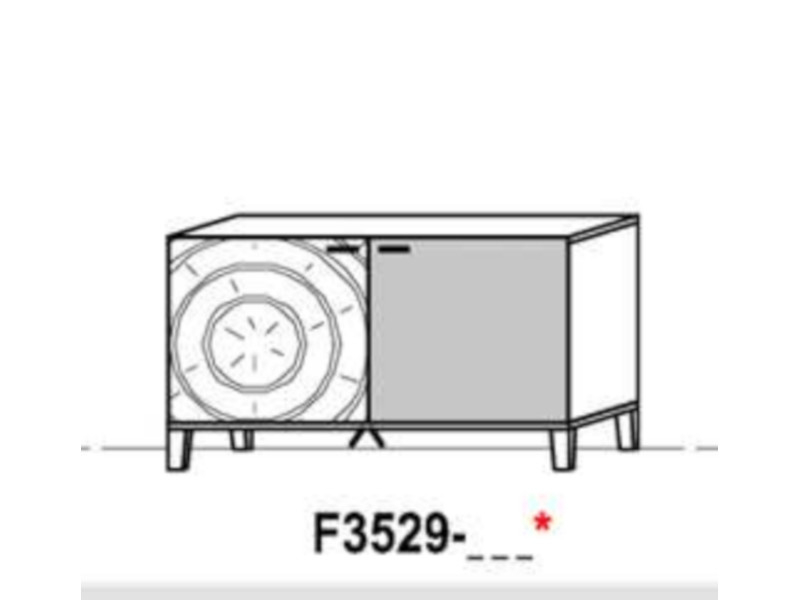 Schröder Kitzalm Living - Sideboard F3529 - Akzent Keramik Iron Moos - mit Sockelbeleuchtung - F3529-KIM+ST1120-081