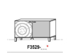 Schröder Kitzalm Living - Sideboard F3529 - Akzent Keramik Iron Moos - mit Sockelbeleuchtung - F3529-KIM+ST1120-081