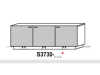 Schröder Kitzalm Living - Sideboard S3730 - Akzent Keramik Iron Moos - mit Sockelbeleuchtung - S3730-KIM+ST1680-108