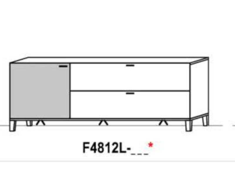 Schröder Kitzalm Living - Sideboard F4812 - Tür links - Akzent Natur - F4812L-NAT