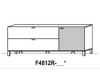 Schröder Kitzalm Living - Sideboard F4812 - Tür rechts - Akzent Keramik Iron Moos - mit Sockelbeleuchtung - F4812R-KIM+ST1920-119