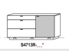 Schröder Kitzalm Living - Sideboard S4713 - Tür rechts - Akzent Keramik Iron Moos - mit Sockelbeleuchtung - S4713R-KIM+ST1680-108