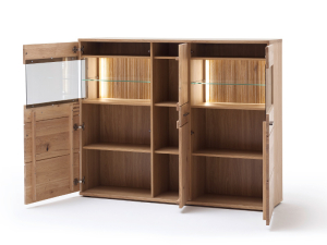 MCA Furniture Salvador Highboard - mit kompletter Beleuchtung und Schalter - SAD52T05+046031ZB