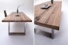 MCA Furniture Esstisch Castello - Maße in 260x100 cm - Gestell in Stahl anthrazit lackiert - Platte in Wildeiche lackiert - C2S260EW