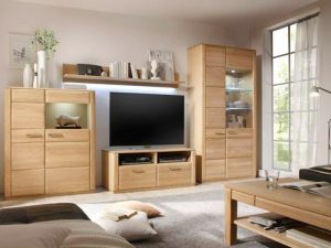 MCA Furniture Sena Wohnkombination 33 in Eiche Bianco - EB200W33