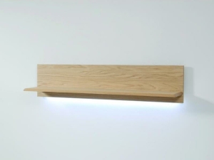 MCA Furniture Sena Wandboard 110cm in Kernbuche mit Beleuchtung - KB200T50