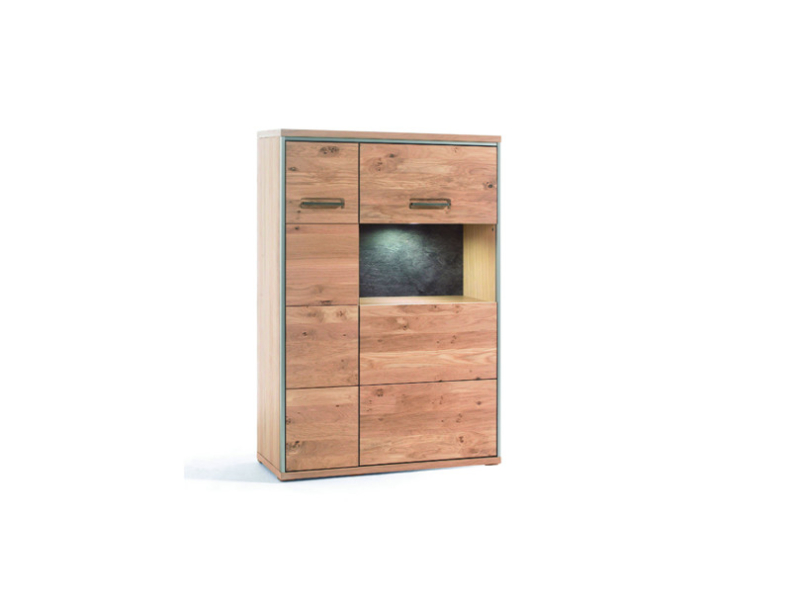 MCA Furniture Espero Kombi-Highboard links - mit kompletter Beleuchtung und Schalter - ESP11T24+06021