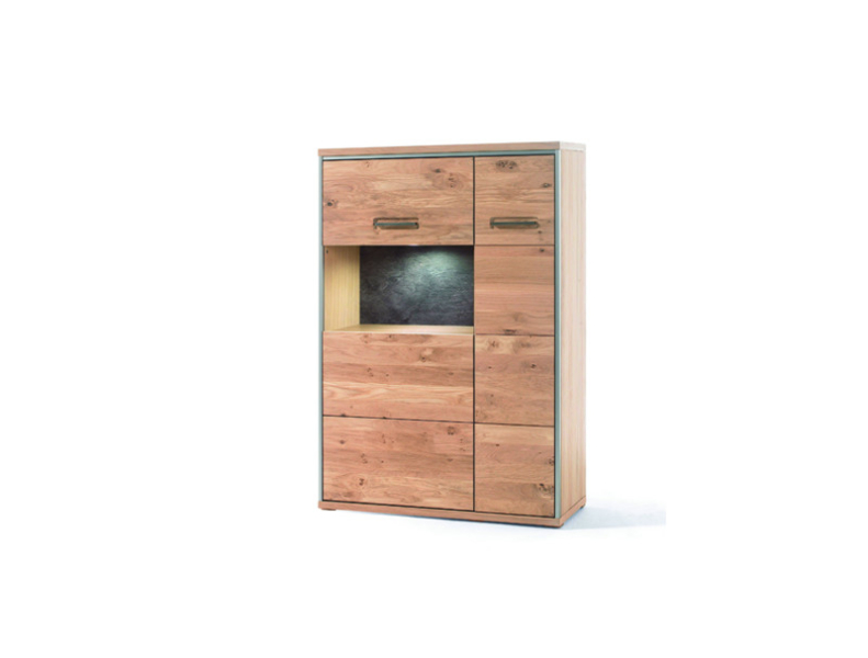 MCA Furniture Espero Kombi-Highboard rechts - mit kompletter Beleuchtung und Schalter - ESP11T25+06021ZB