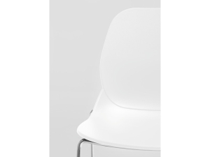 SALE - Niehoff Stuhlsystem Sushi Schalenstuhl 2501 (4er Set) Kunststoffschale white ohne Sitzkissen – 2501-00-032