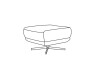 Musterring Hocker für Sessel MR2490 - Lederklasse 90 - GE55