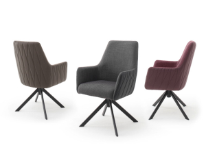 MCA Furniture Reynosa 4-Fuß Stuhl (2-er Set) - Bezug in cappuccino - RY4S41CX