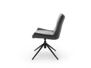 MCA Furniture Kitami 4-Fuß Stuhl (2-er Set) - Bezug in anthrazit - KT4S68AN