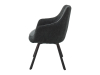 MCA Furniture Sassello 4-Fuß Stuhl (2-er Set) - Bezug in anthrazit - SA4S43AN